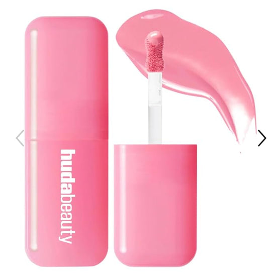 H.u.d.a Beauty Liquid Blush, Intense Guava, Weightless Radiant Finish with Micro-Pearls, Bubblegum - soft poppy pink