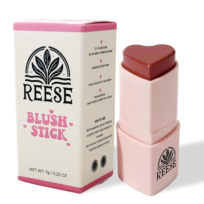 3-in-1 Multifunction Blush Stick - Blush, Lip Tint, Eye Shadow - Creamy, Long-Lasting, Easy Application for a Flawless Look | Charming Grape