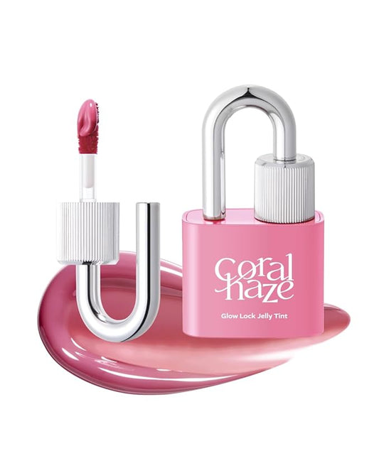 CORLAHAZE Glow Lock Jelly Tint 115 Wish 4g, Hydrating Jelly Glow Lip Stain, High-Shine, Long-Lasting Color Moisturizing Lip Enhancer with Rosehip Oil, Collectible Lock-Shaped Design, Korean Makeup
