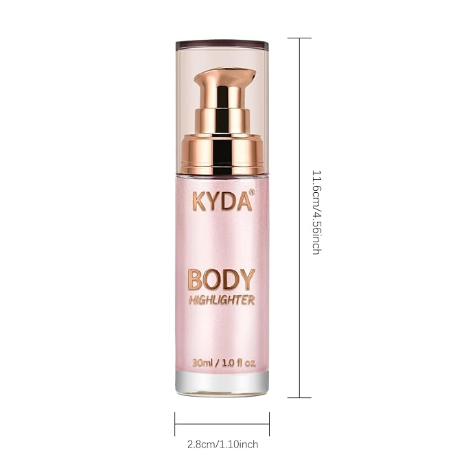 KYDA Body Luminizer, Waterproof Moisturizing and Glow For Face & Body, Radiance All In One Makeup, Face Body Glow Illuminator, Body Highlighter, 1 Fl.Oz, Sunset Shine