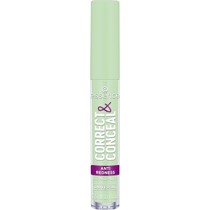 essence | Correct & Conceal Anti-Redness Concealer | Neutralizes Redness with Soothing Aloe Vera | Vegan & Cruelty-Free (100 | Green)