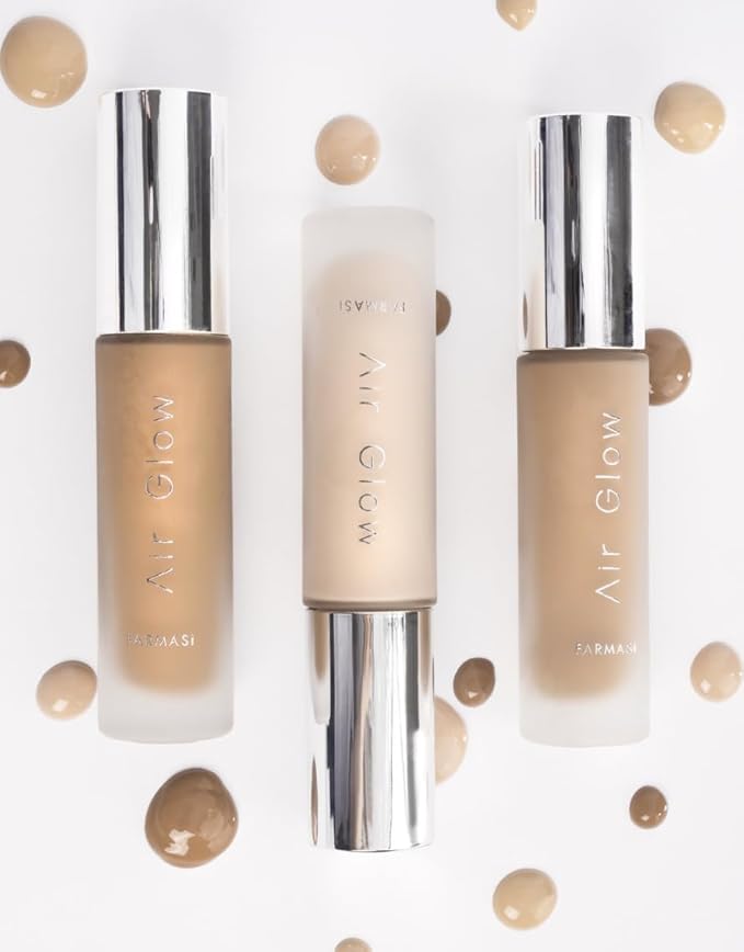 Farmasi Air Glow Foundation, Deeply hydrating and Lightweight Skincare Effects, Sea-Water formula, Natural-looking Skin Hydrated Softer and Smooter, Buildable Hylauronic Coverage 1 Fl Oz / 30 ML - C05