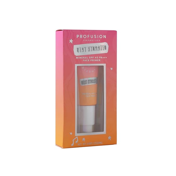 Profusion Cosmetics It's a Vibe Stay Hydrated Face Primer, Vegan & Cruelty-Free Makeup with Broad-Spectrum Sunscreen, Long-Wearing Formula and UVA Protection