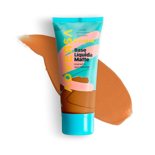 ADVERSA - Vegan Matte Liquid Foundation - Face Makeup, Full Coverage Foundation Makeup, Beauty & Personal Care - Cruelty Free, Gluten Free - 0.88 Fl oz/25g, Color 400