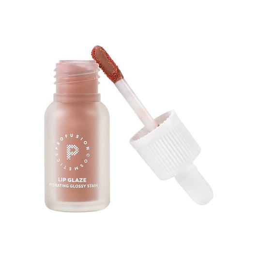 Profusion Cosmetics Hydrating Lip Stain - Vibrant Liquid Lipstick with Vitamins A & E - Long Lasting Glossy Finish with Non-Sticky Formula - 12 Stunning Shades (Maple Glaze)