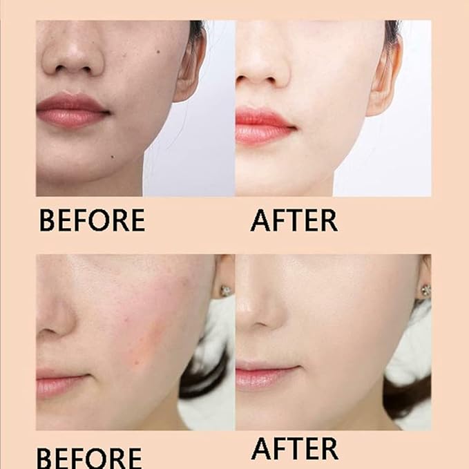 Air Cushion CC Cream, Mushroom Head Foundation, Moisturizing BB Cream Concealer Makeup Base Long Lasting with Mushroom Makeup Sponge (Natural)