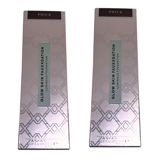 Pack of 2 Makeup Revolution Beauty XX Glow Skin Fauxxdation Luminous Foundation, FX17.5