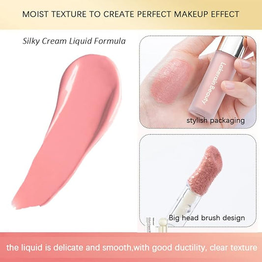 Mysense Silky Cream Blush Stick for Cheek Soft Pinch, Matte Blush Makeup Natural-Looking, Weightless, Long-Lasting, 03# Hope-Mauve Shade