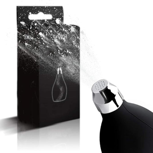 Powder Spray Pump,Refillable Silicone Powder Spray Bottle for Hair Fibers and Fine Powder,Reusable Powder Dispenser,Black