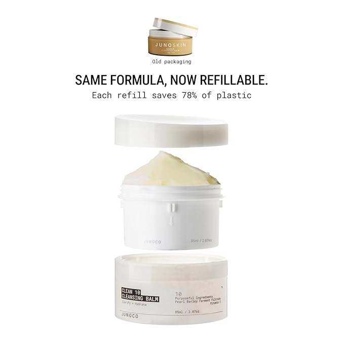 JUNO & Co. JADE Clean10 Cleansing Balm - Makeup Remover Balm - Effortlessly Removes Makeup & SPF - 2.87oz Makeup Remover Balm Set