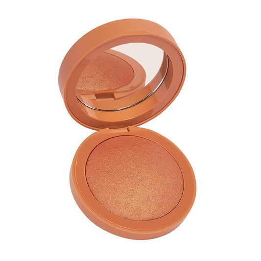 Heaven's Glow Radiant Veil Blush, Baked Powder Blush, 8g (Faded Clementine)