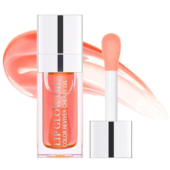 Hydrating Lip Glow Oil, Moisturizing Lip Glow Oil, Lip Plumper Gloss, Transparent Lip Gloss, Lip Oil, Plumping Lip Oil, Lip Balm, Tinted Lip Balm Lip Care (Pink)