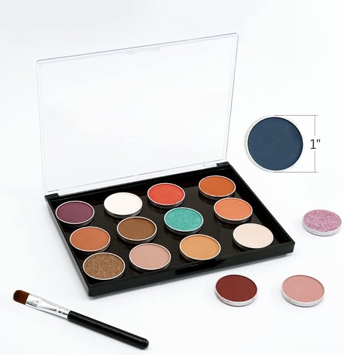 Medium Size Empty Magnetic Makeup Eyeshadow Palette with Clear Top- Organize, Depot DIY Your Own Palette 5.6‘x 4.33''