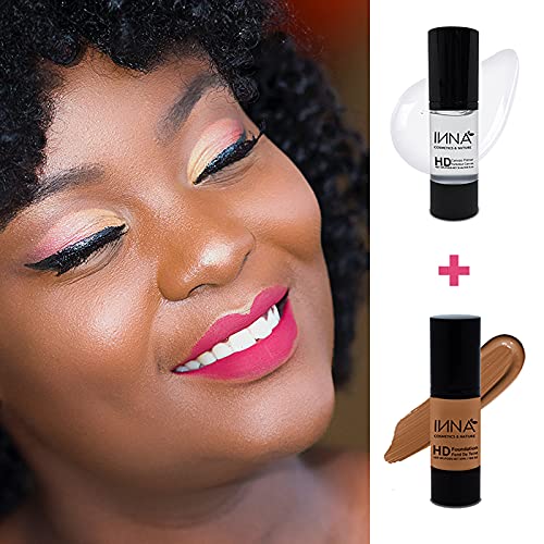 Inna Cosmetics & Nature - HD Canvas Primer vegan, gluten free, paraben free,oil-free, cruelty-free, Silicone-free, Made in Canada, 30ml., Clear, C-PPCPIM9