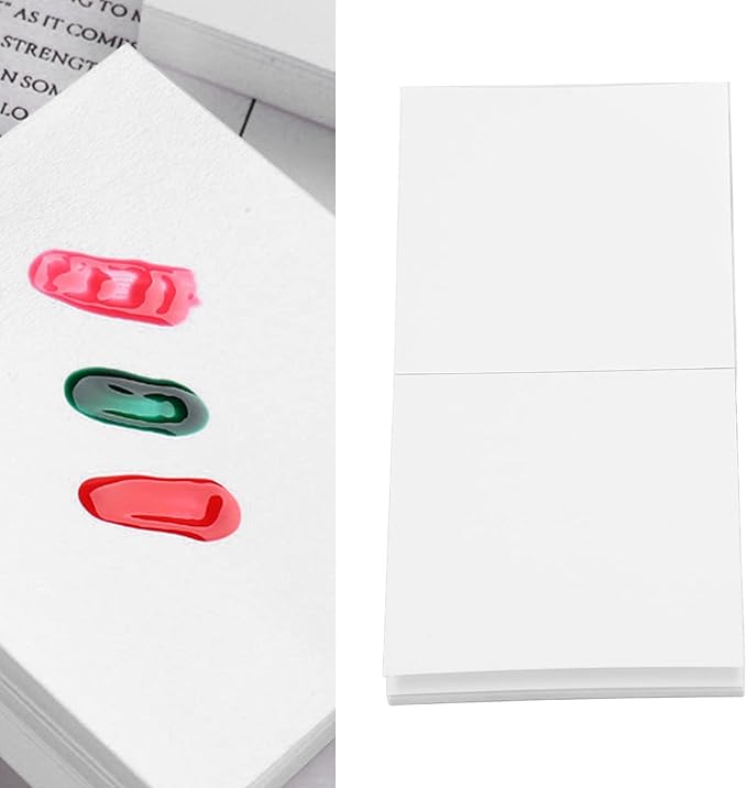 Sonew 50 Pieces Disposable Makeup Mixing Palette Paper, Double Sided Medium Tear Off Makeup Mixing Paper Nail Art Drawing Plates