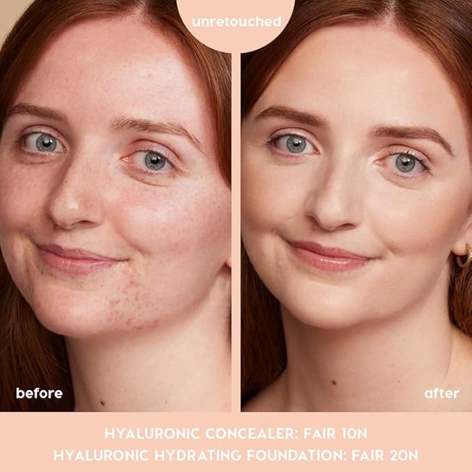 ColourPop Pretty Fresh Creamy Concealer - Full Coverage Concealer with a Natural Finish - Formulated with Hyaluronic Acid & Coconut Water for Instant Hydration - Fair 20N (0.3 oz)