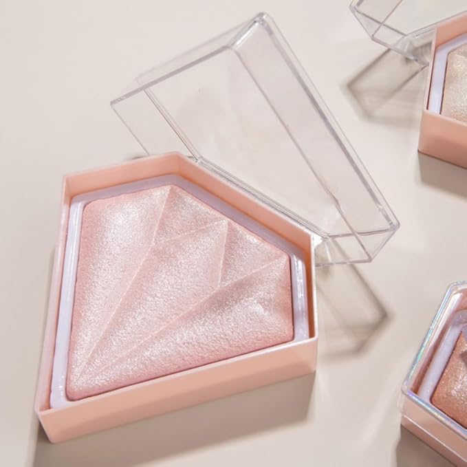 Pink Highlighter Makeup Palette, Face Highlighter Palette Glitter Highlighter Palette Shimmer Highlighter Powder for Face Cheek Illuminator Iluminadores de Maquillaje(03)