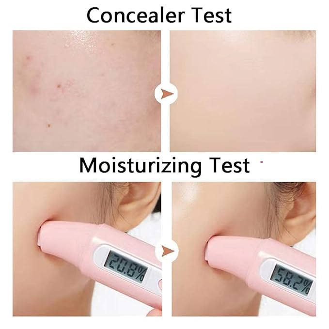 Air Cushion CC Cream, Mushroom Head Foundation, Moisturizing BB Cream Concealer Makeup Base Long Lasting with Mushroom Makeup Sponge (Natural)