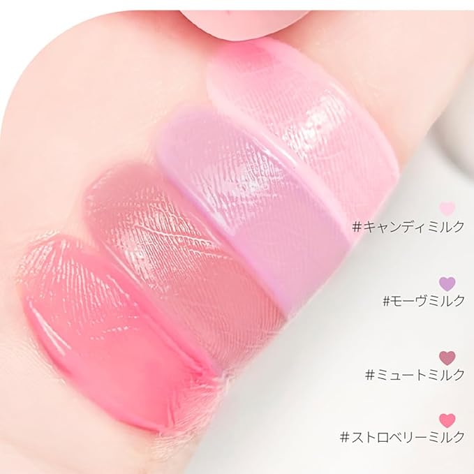 Milk Heart Tint Lip & Cheek Stain, Soft Matte, Velvet Finish Lip Color, Creamy Korean Lip Tint for Natural & Vibrant Lips (02 Strawberry Milk, 1 Count)