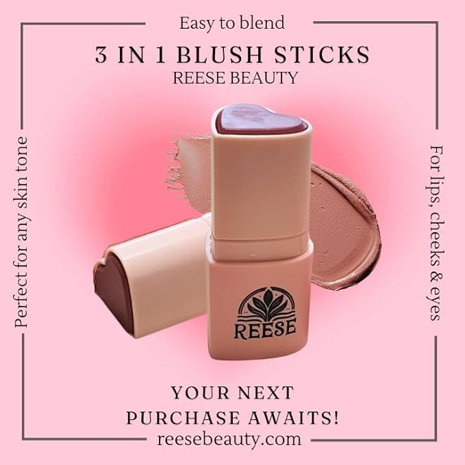 3-in-1 Multifunction Blush Stick - Blush, Lip Tint, Eye Shadow - Creamy, Long-Lasting, Easy Application for a Flawless Look | Ripe Hawthorn