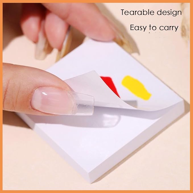 Disposable Gel Nail Polish Palette Mixing Paper Waterproof Nail Pigment Powder Palette Portable Makeup Mixing Palette Paper for Nail Art Manicure Mixing Tools (3 * 3in)
