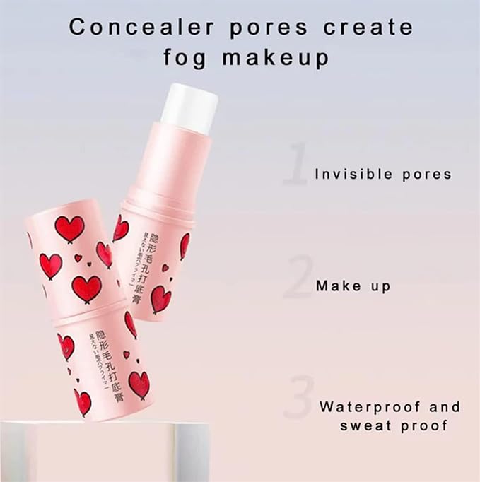Magical Pore Eraser Waterproof Face Primer Stick - Matte Priming Makeup Blur Stick Invisible Pore Eraser Stick (Natural, 2PCS)