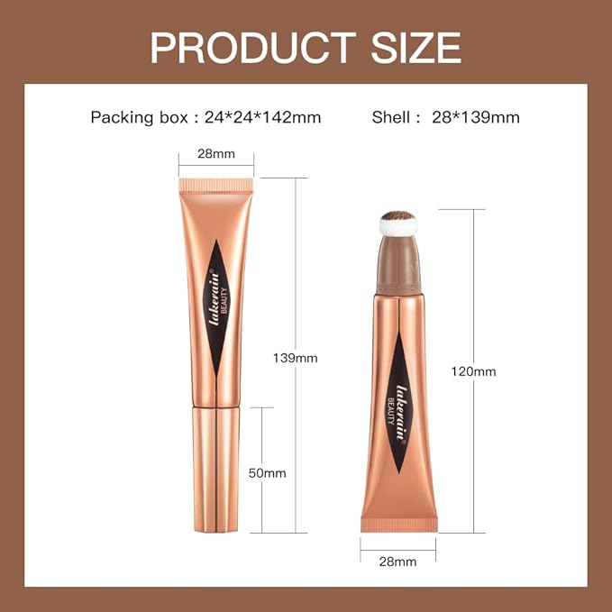 Liquid Blush Beauty Wand, Liquid Blush, Blush stick, Liquid Blush for Cheeks, Contour Beauty Wand, Natural Smooth Creamy Highlight Matte Liquid Blush Stick with Soft Cushion Applicator