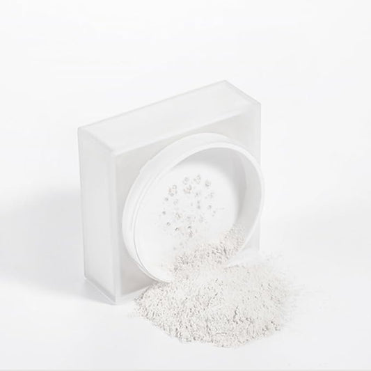 MAEPEOR Setting Powder 8 Colors Smooth and Lightweight Matte Face Powder for Brightening and Setting Makeup with Face Puff (1.76 oz, P01 Ivory White)