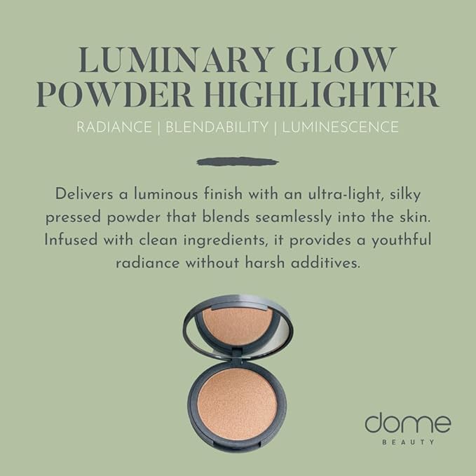 Luminary Glow Powder Highlighter - Hydrating Face Highlighter for Radiant Glow, Lightweight and Buildable Highlighter Makeup Powder, Clean Beauty Formula, Vegan and Cruelty-Free