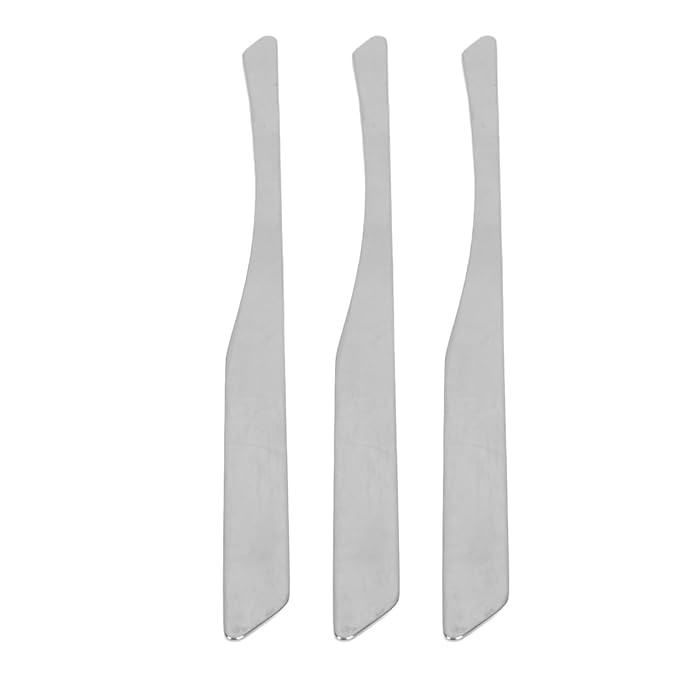 Metal Makeup Spatula, 3 Pieces Stainless Steel Makeup Spatula for Blending