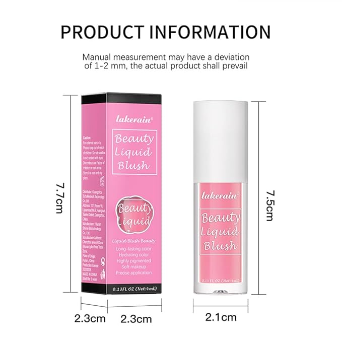 Velvet Liquid Blush, Natural Matte Finish Looking, Dewy Cheek Tint, Soft Cream Face Blush,Moisturizing Lightweight Blendable Feel,Long-Lasting-102#