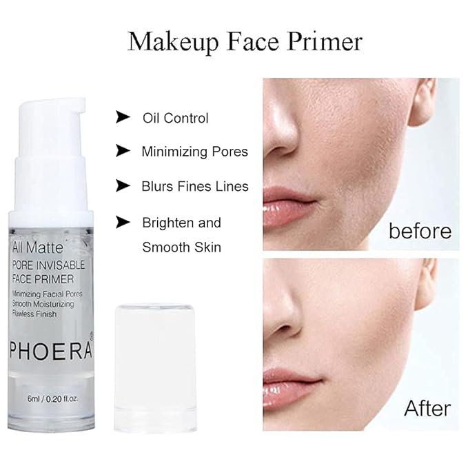 PHOERA Foundation,Mushroom Head Air Cushion CC Cream Natural Foundation,PHOERA Foundation Face Powder, Soft Focus Setting Powder
