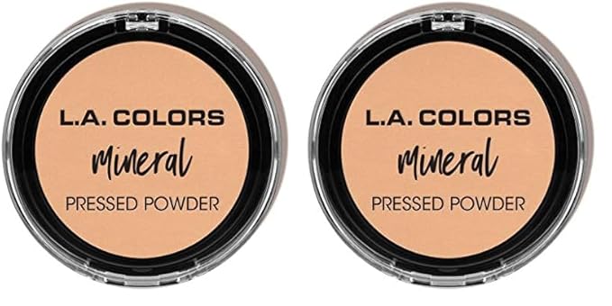 L.A. COLORS Mineral Pressed Powder, Creamy Natural CMP373 (Pack of 2)