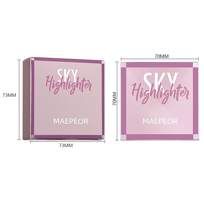 MAEPEOR Face Highlighter Palette 8 Colors Shimmer Glitter Pearl Highlighter Powder Sparkly Diamond Highlighting Palette for Face Cheek (01 Pearl White)