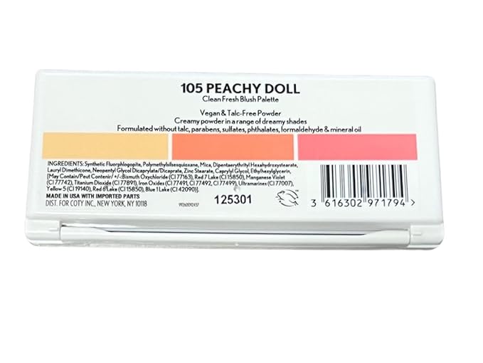 CoverGirl Clean Fresh Blush Palette, Peachy Doll 105