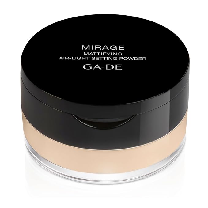 GA-DE Mirage Matifying Air-Light Setting Powder - Effortless Skin Blending, Shine-Free Lasting Makeup - Weightless Texture and Paraben-Free - 0.7 oz
