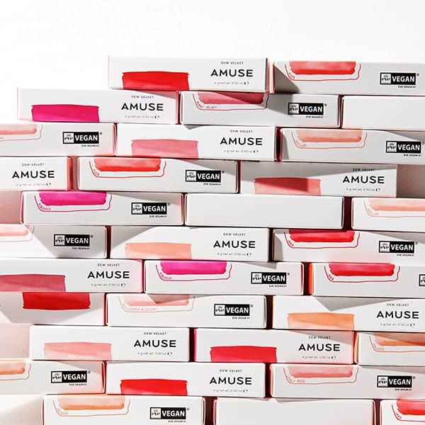 Amuse SEOUL DEW VELVET TINT 01 BOKSOONGA BLOSSOM | Soft matte peach | Velvety, matte, moisturizing, long-lasting color, transfer proof, vegan