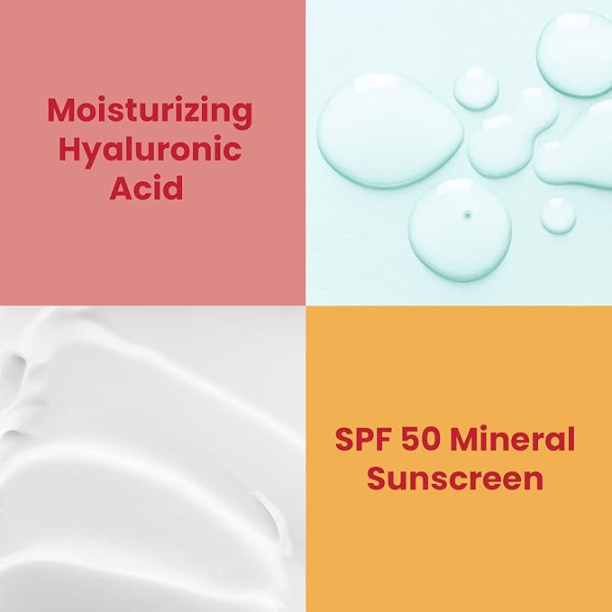Protect Tinted Moisturizer & Mineral Sunscreen SPF 50, Hyaluronic Acid, Zinc Oxide, Titanium Dioxide for Deep Hydration, Dermatologist-Tested, Suitable for All Skin Types, 50ml