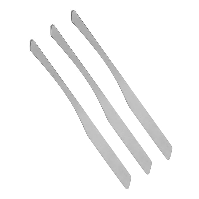 Metal Makeup Spatula, 3 Pieces Stainless Steel Makeup Spatula for Blending