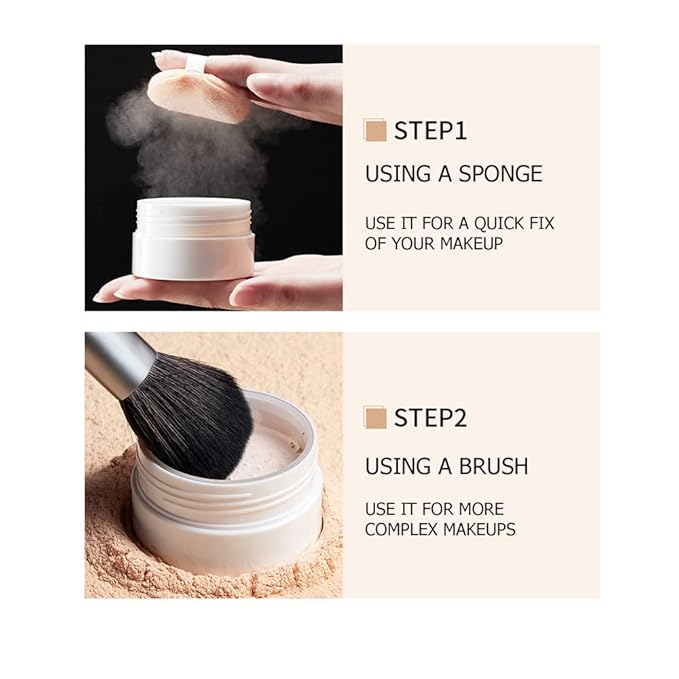 BIOAQUA Lightness Soft Light Oil Control Loose Delicate Powder Covers Skin Blemishes Repair Makeup 3 Colors 15g (#2 Ivory White Color)