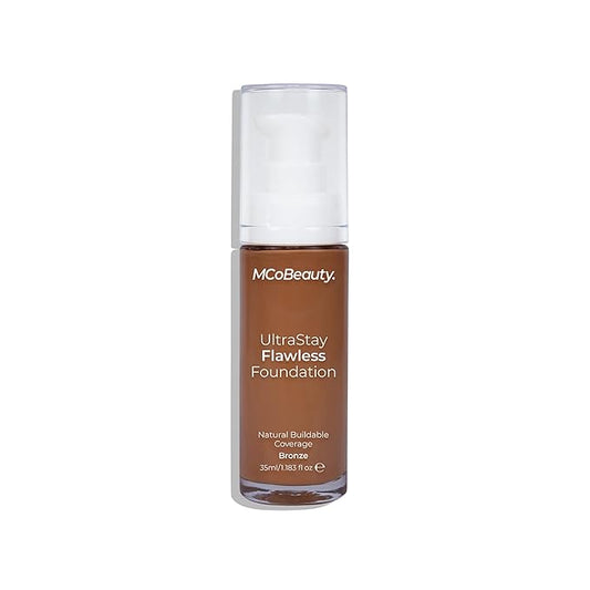 MCoBeauty Ultrastay Flawless Foundation - Offers Medium To Full Coverage With A Natural Matte Finish - Controls Oil - Rich In Antioxidants To Protect And Nourish The Skin - Bronze - 1.18 Oz