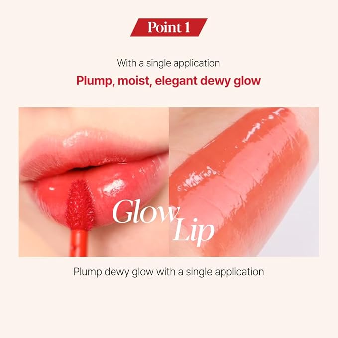 Espoir Couture Lip Tint Dewy Glowy #3 Young & Peach 0.19oz | Glowy Lip Plumper | Long-Lasting Vibrant Color | Tinted Lip Moisturizer | Non-Sticky Waterproof Smudgeproof Lip Stain | Korean Lip Makeup