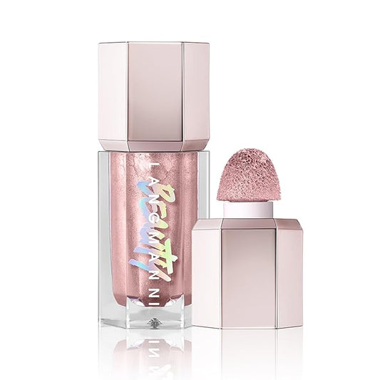 GECOMO Highly Pigmented Liquid Contour - Built-in Sponge Tip Sculpted Complexion Wand Contour Long Lasting Natural Buildable Highlighters Contour Contouring Bronzer 0.17 OZ/5.2ml - 01 ROSE QUARTZ