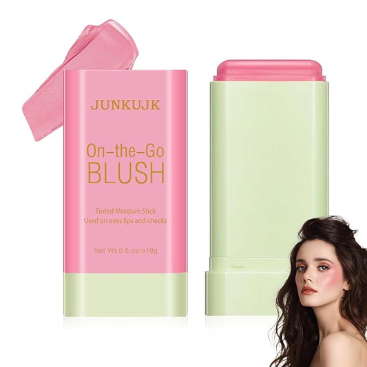 Shimmer Silky Matte Blush Stick - Professional Cute Face Contour Highlighter with Blush 01