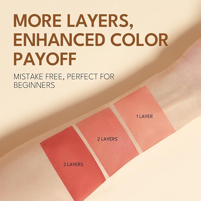 Cream Blush For Cheeks and Eye, Shimmer Eye Shadow Palette Pigmented Pink Blush Make Up Sets #001 Withered Rose