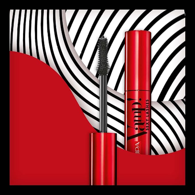 Vamp! Sexy Lashes and Two-Phase Make-Up Remover Set by Pupa Milano for Women - 3 Pc 0.40oz Vamp! Sexy Lashes - 011 Sexy Black, 1.69oz Two-Phase Make-Up Remover, Beauty Bag