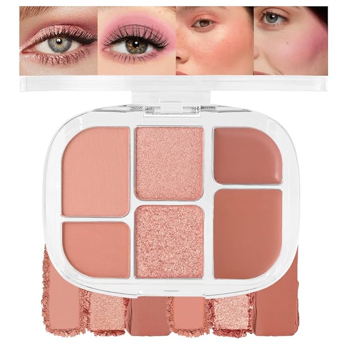 All-in-One Makeup Palette β High Pigment Contour, Blush & Eyeshadow β Matte & Shimmer Finishes β Long-Lasting, Blendable & Lightweight β Professional & Daily Makeup Kit (01#, (Pack of 1))