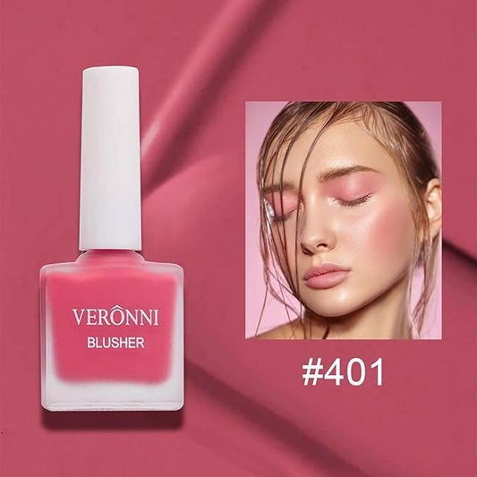 VERONNI Liquid Blush -Fruit Juice Liquid Blusher,Vegan Face Blush Waterproof Long Lasting Blushes,Cruelty-Free with Shimmery Finish (#401)