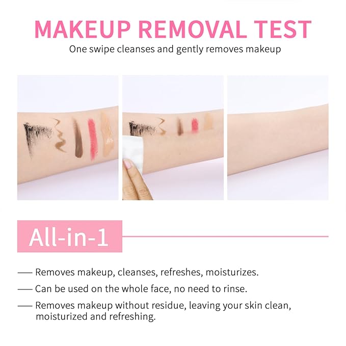 NICEFACE All-in-One Micellar Cleansing Water, Hydrating Facial Cleanser & Makeup Remover, Apply to Face, Eyes and Lips - No Rinse Off, Suitable for Sensitive Skin, Vegan, Cruelty Free (100ml)