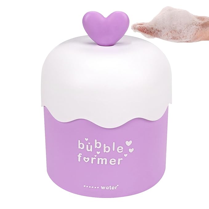 Face Cleanser Bubbler, Bubble Maker for Face Wash, Bubble Foamer Device, Gentle Deep Cleanser, Maker Face Foaming Maker for Cleaning (2, Purple)